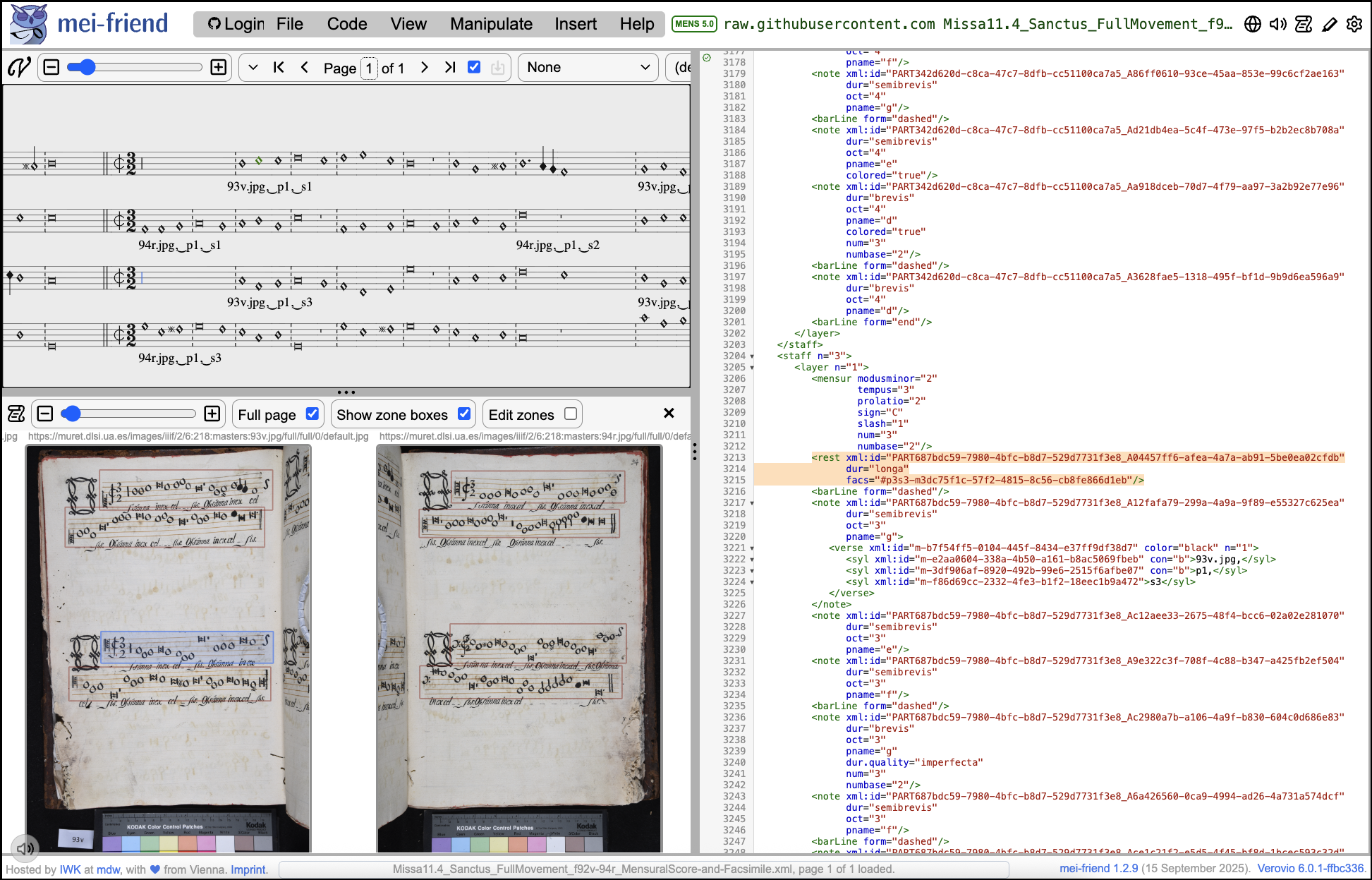 pieces as visualized in mei-friend